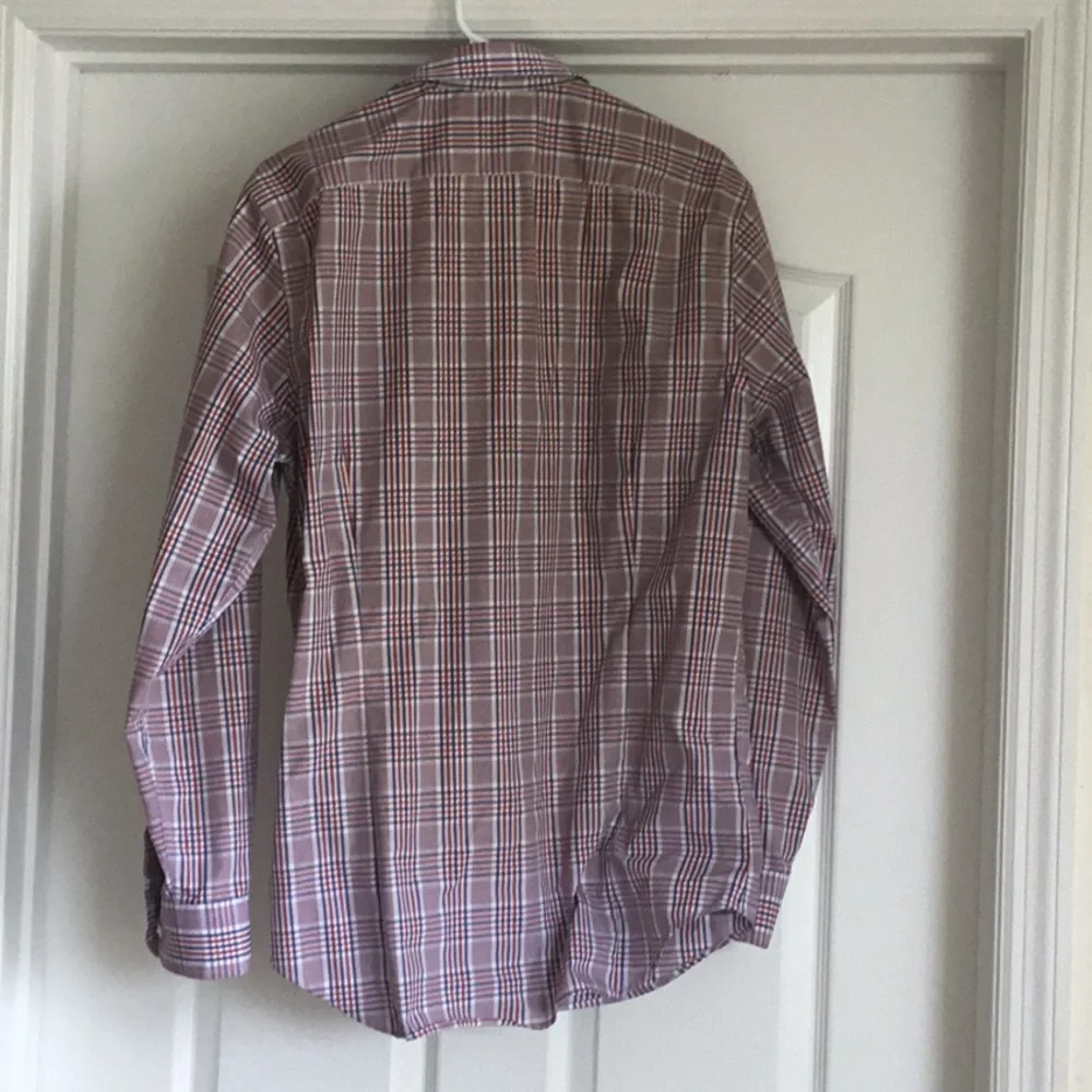 Banana Republic Plaid Non Iron Button Down Shirt Men’s Size L Slim Fit